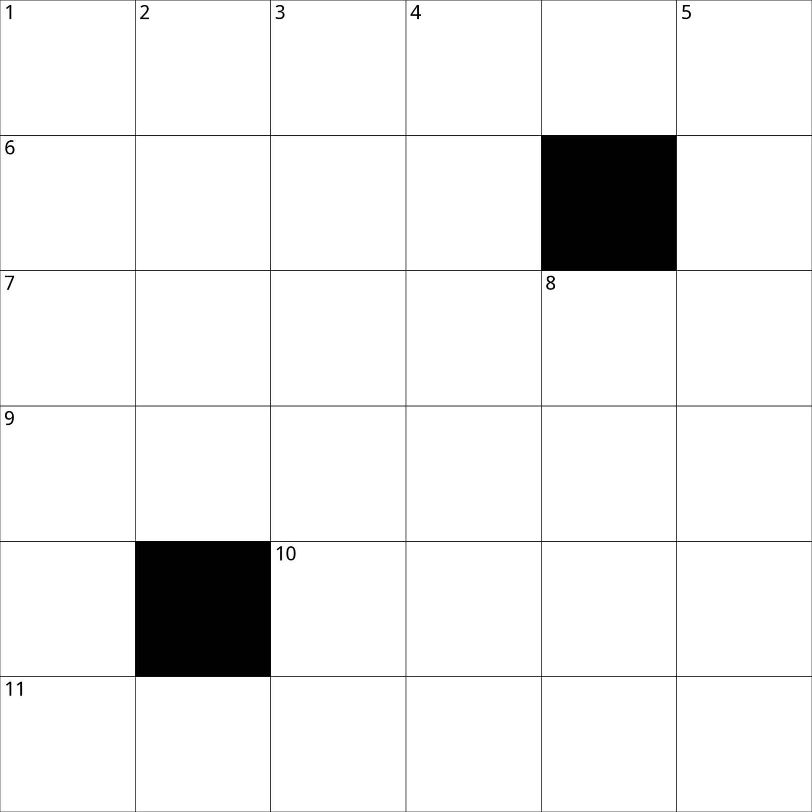 Schema vuoto di MiniCruci 1